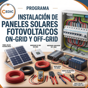 instalación de paneles solares fotovoltaicos on grid y off grid